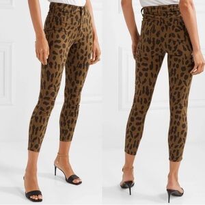 L'agence Margot Brown & Black High Rise Skinny Jeans‎ In Spotted Animal Size 27